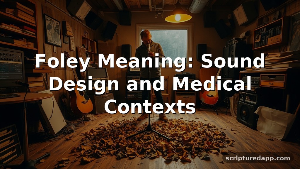 Foley Meaning: Sound Design and Medical Contexts