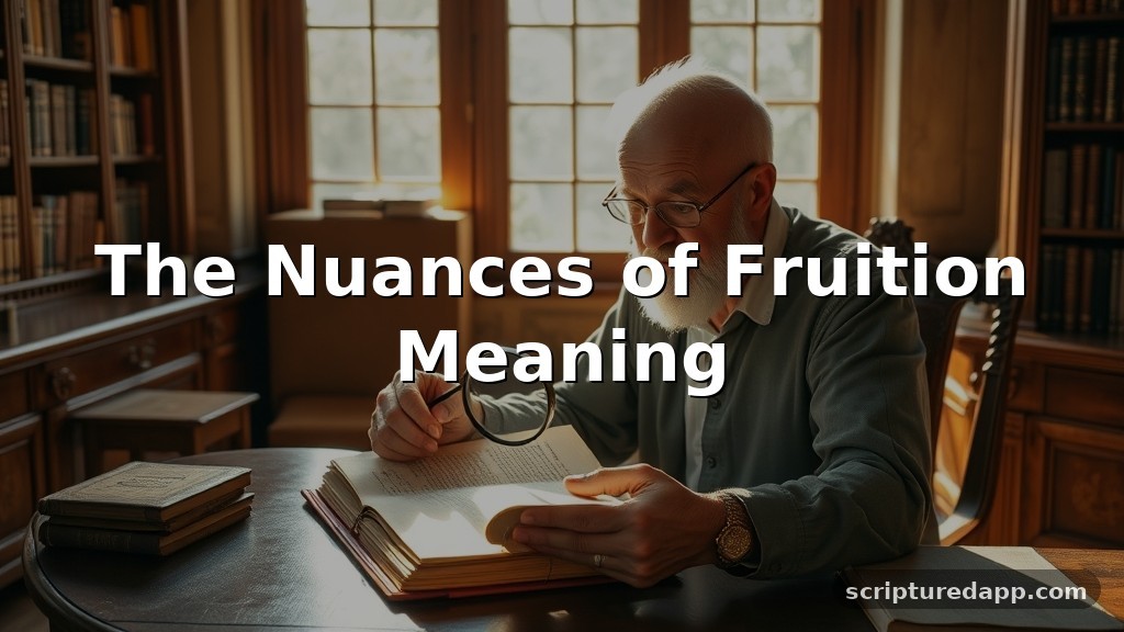 The Nuances of Fruition Meaning