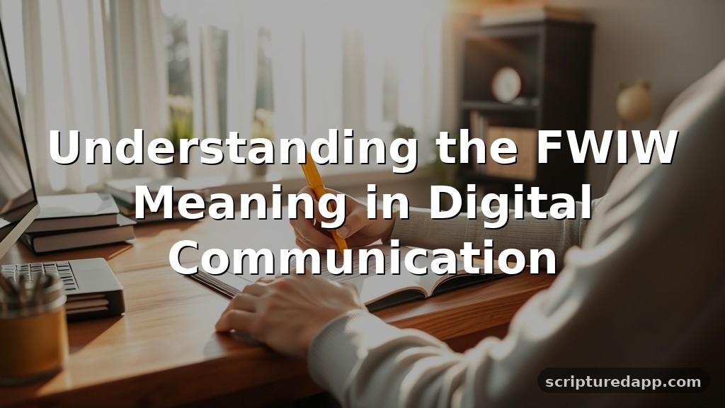 FWIW Meaning in Digital Communication