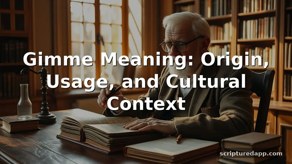 gimme meaning