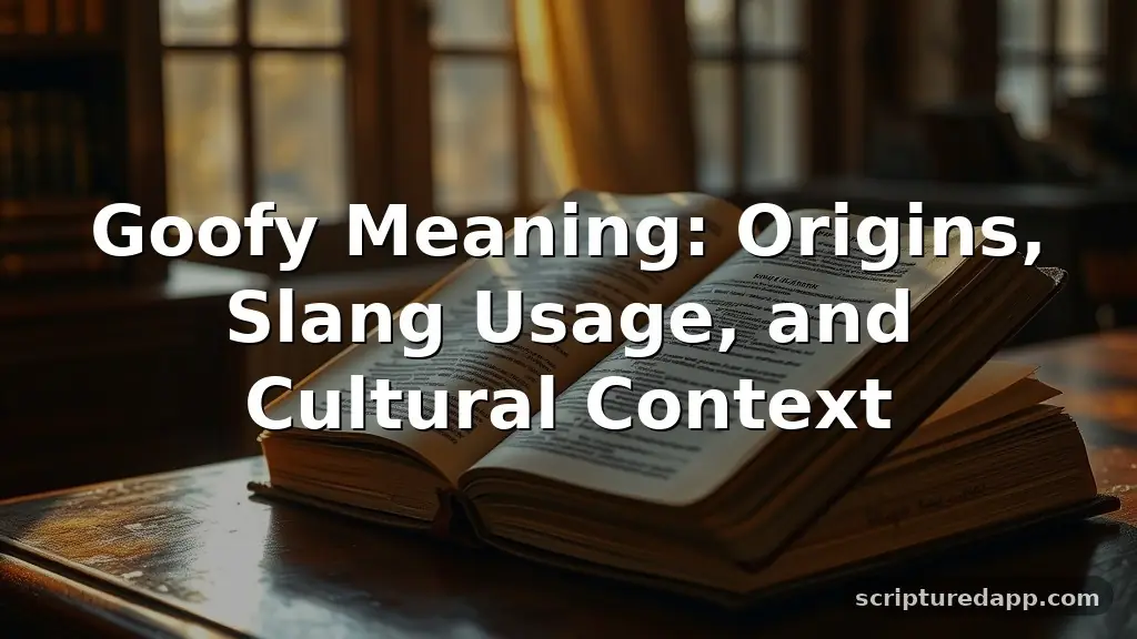 goofy meaning