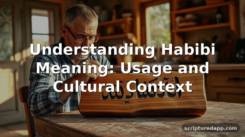 Understanding Habibi Meaning: Usage and Cultural Context