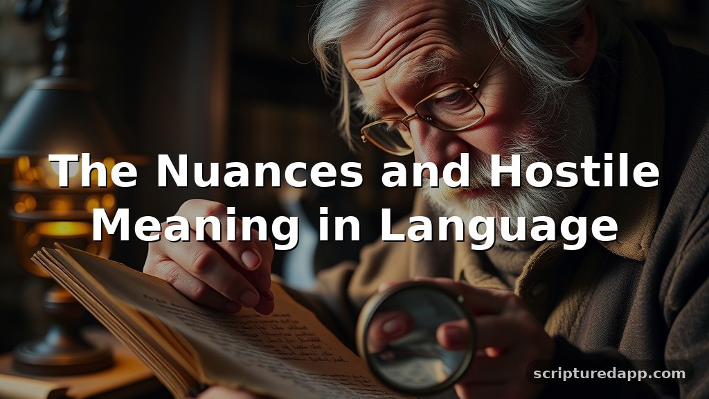 The Nuances and Hostile Meaning in Language