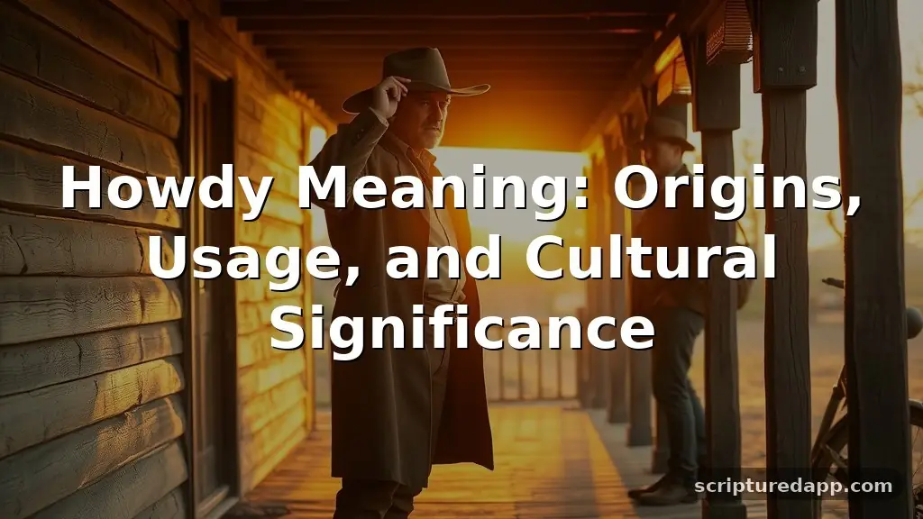howdy meaning