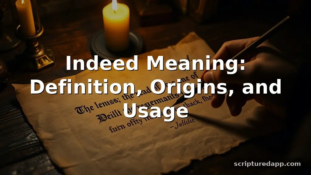 indeed meaning