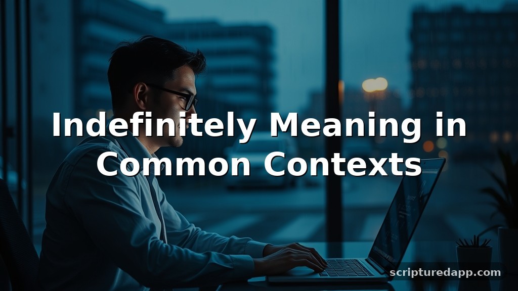 Indefinitely Meaning in Common Contexts
