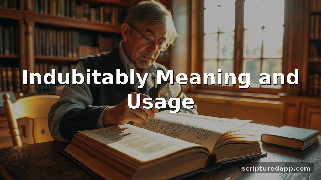 Indubitably Meaning and Usage