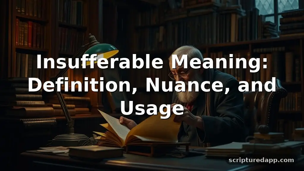 insufferable meaning