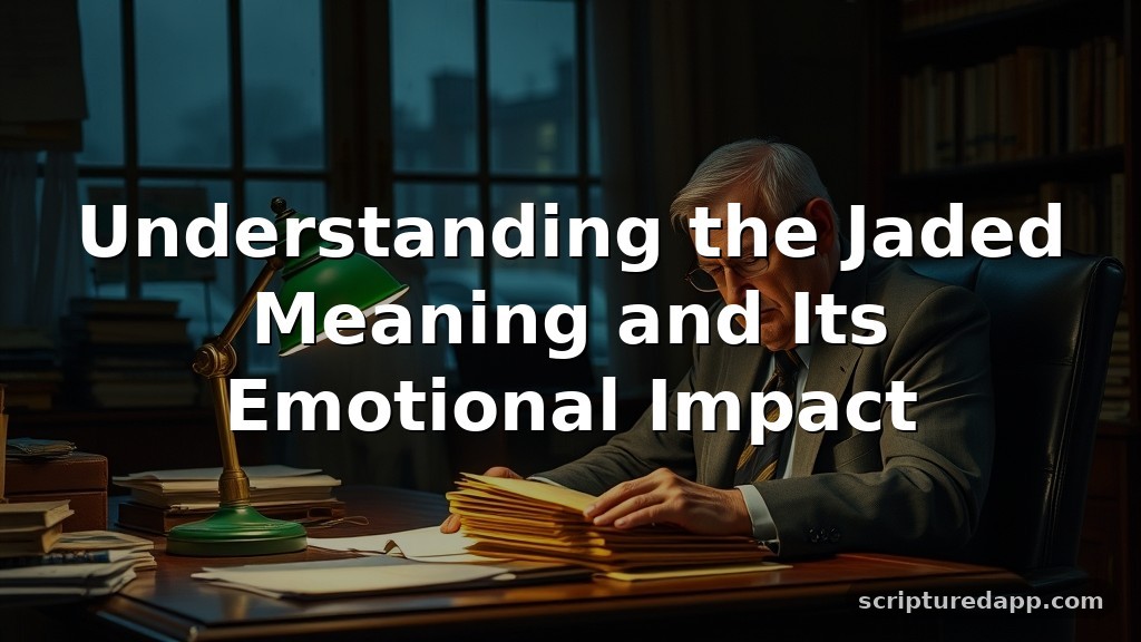 Jaded Meaning and Its Emotional Impact