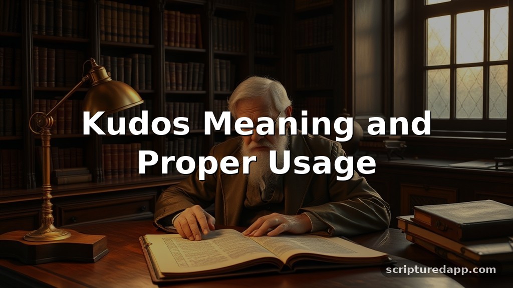Kudos Meaning and Proper Usage
