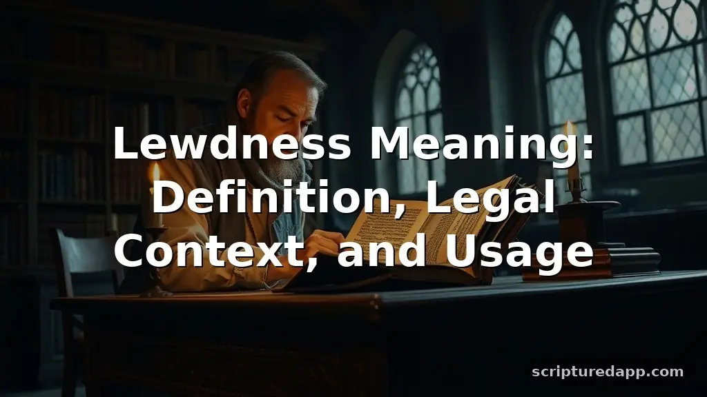 lewdness meaning