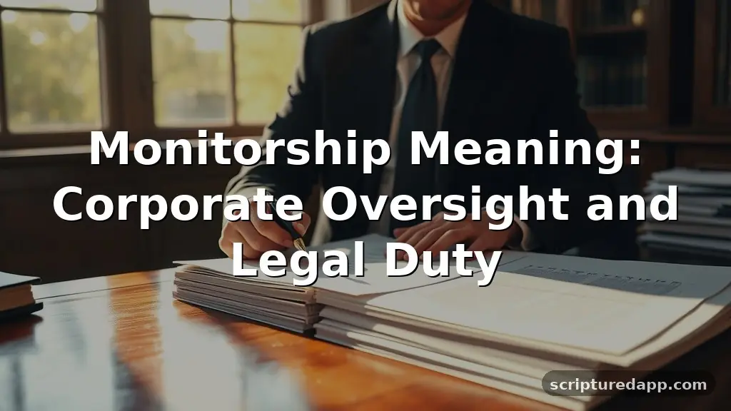 monitorship meaning