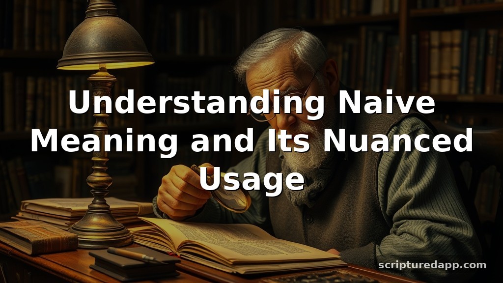 Naive Meaning and Its Nuanced Usage