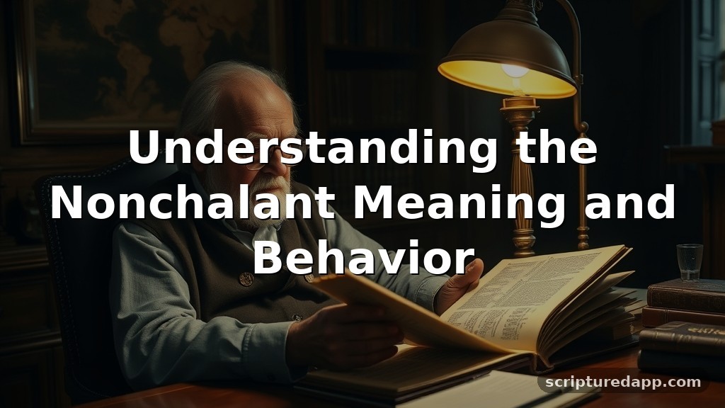 Nonchalant Meaning and Behavior