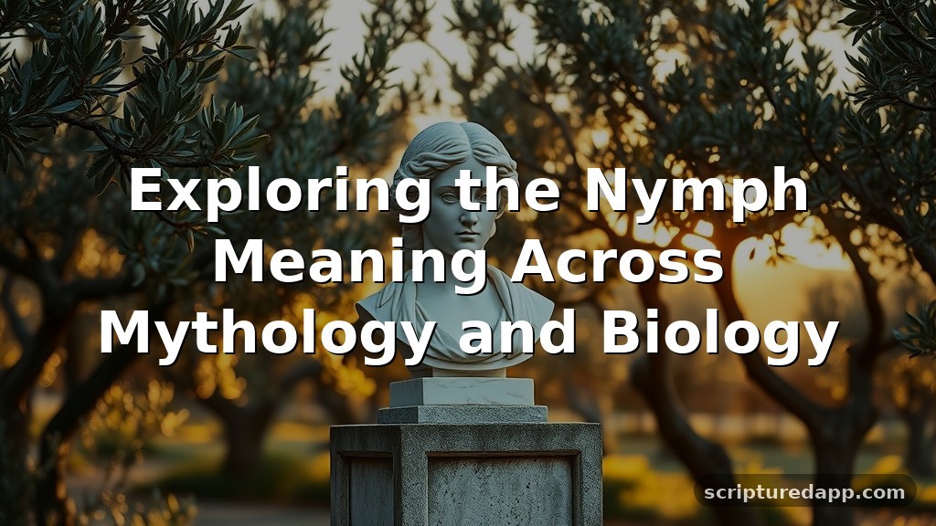 Exploring the Nymph Meaning Across Mythology and Biology