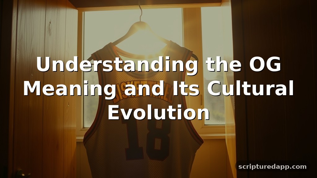 OG Meaning and Its Cultural Evolution