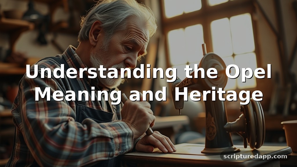Opel Meaning and Heritage