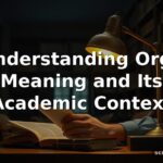 Orgo Meaning and Its Academic Context
