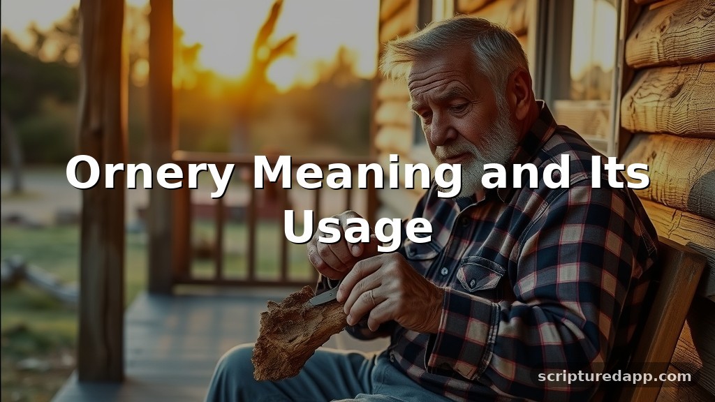Ornery Meaning and Its Usage