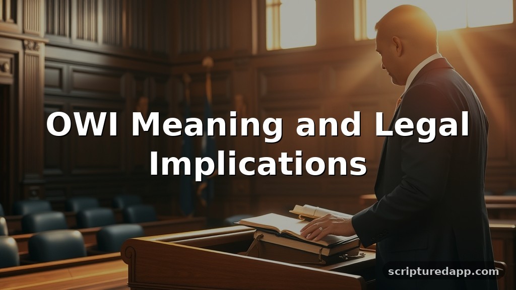 OWI Meaning and Legal Implications