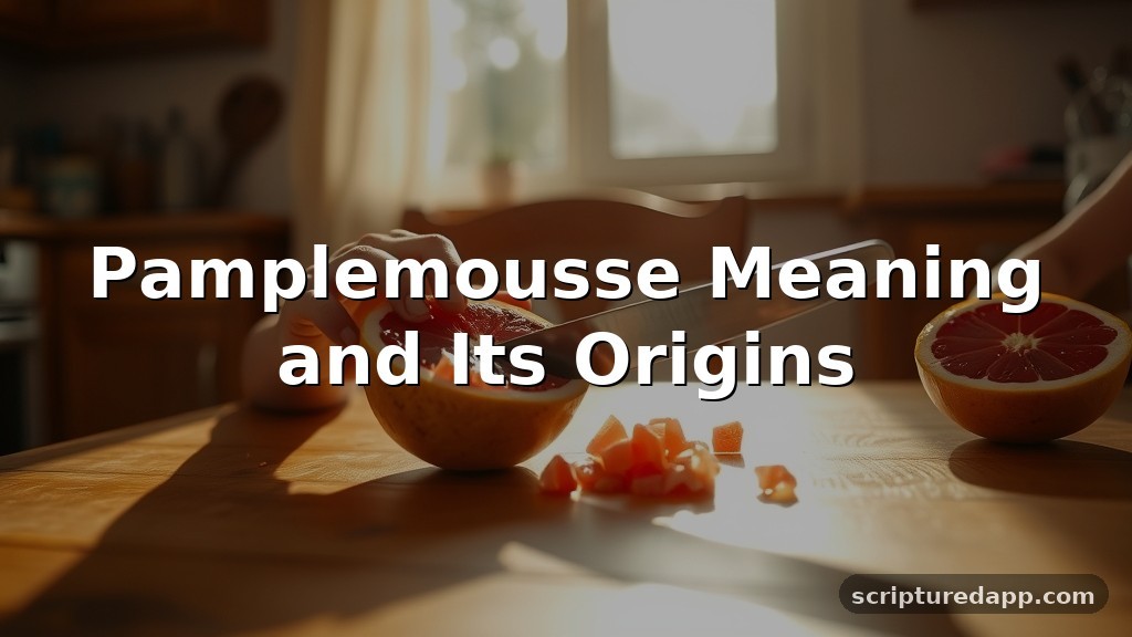 Pamplemousse Meaning and Its Origins