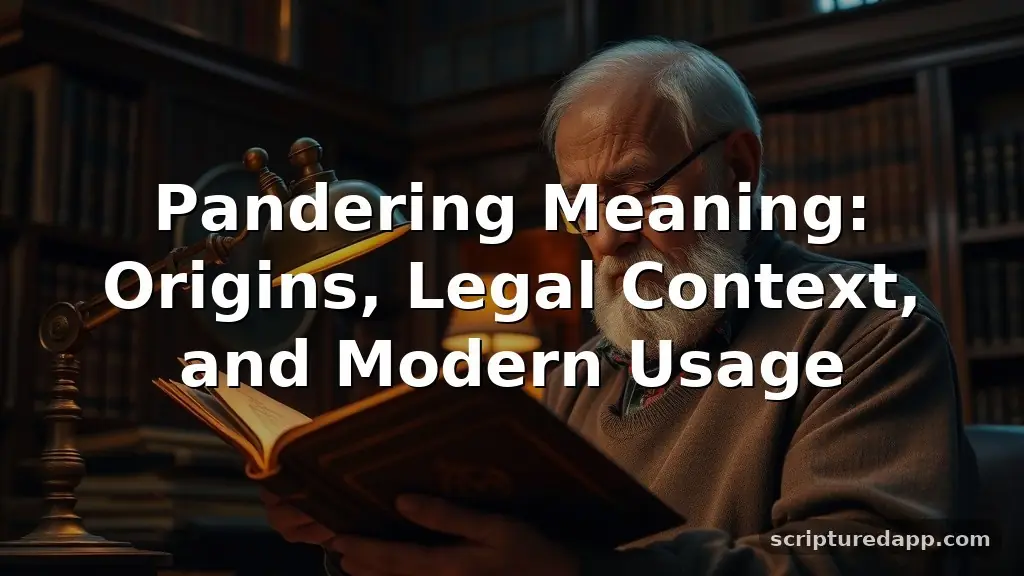 pandering meaning