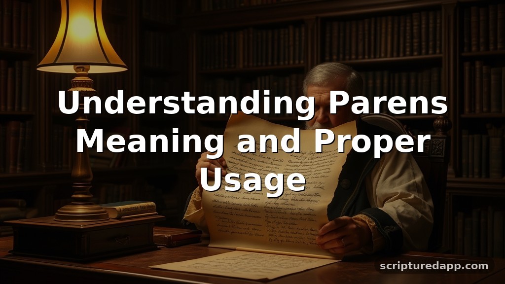Understanding Parens Meaning and Proper Usage