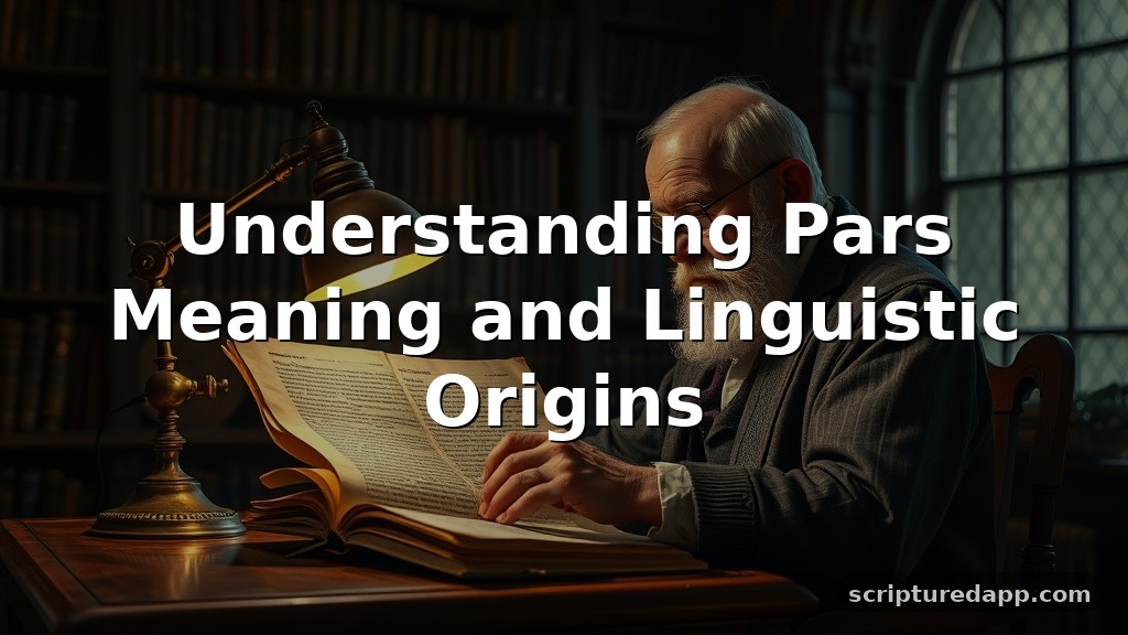 Pars Meaning and Linguistic Origins