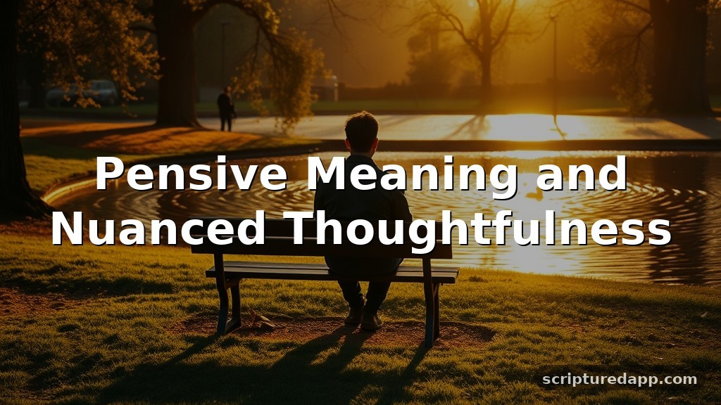 Pensive Meaning and Nuanced Thoughtfulness
