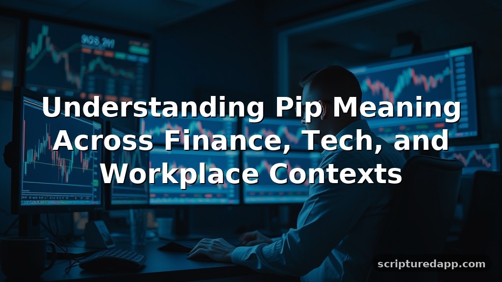 Pip Meaning Across Finance, Tech, and Workplace Contexts