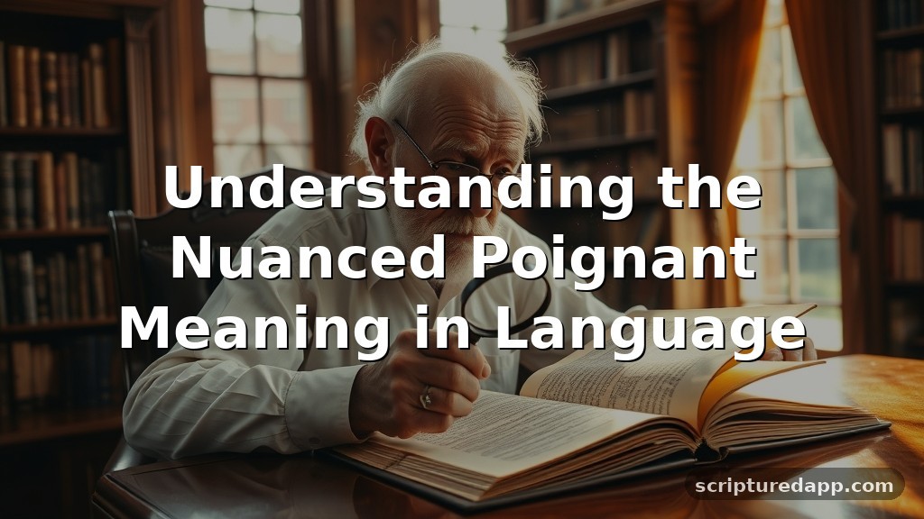 Nuanced Poignant Meaning in Language