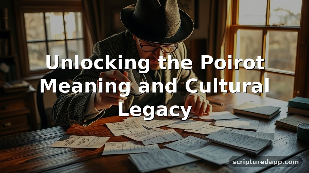 Unlocking the Poirot Meaning and Cultural Legacy