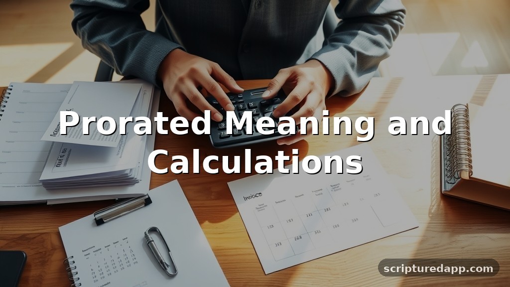 Prorated Meaning and Calculations