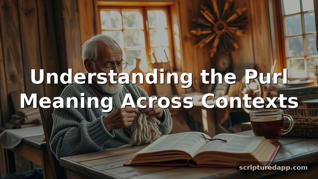 Purl Meaning Across Contexts