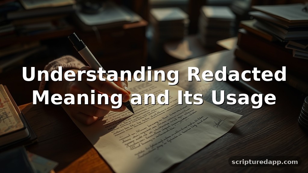 Redacted Meaning and Its Usage