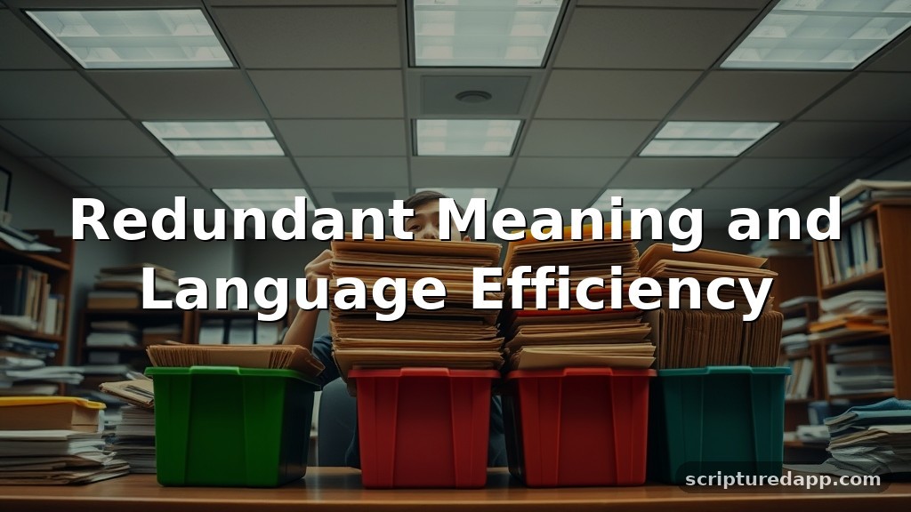 Redundant Meaning and Language Efficiency