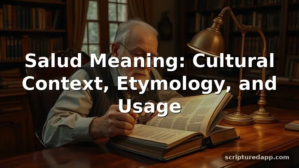 salud meaning