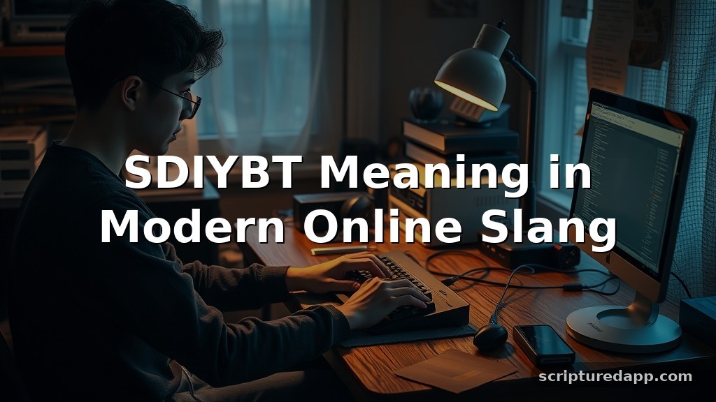 SDIYBT Meaning in Modern Online Slang