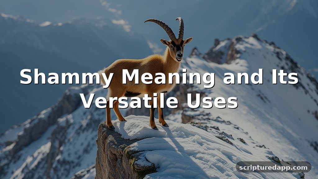 Shammy Meaning and Its Versatile Uses