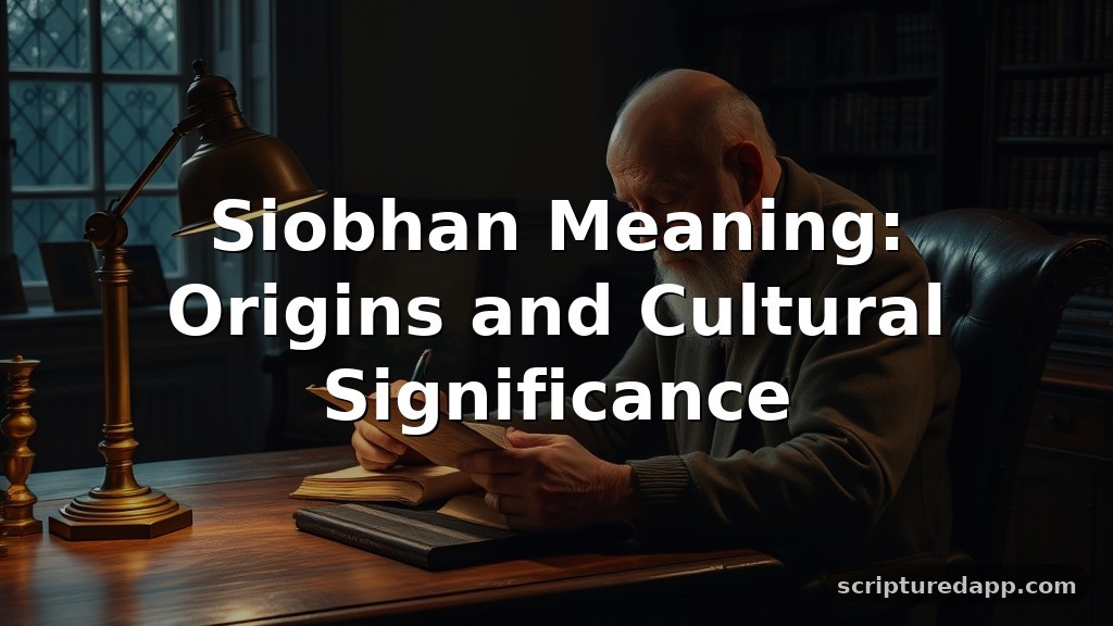 Siobhan Meaning: Origins and Cultural Significance