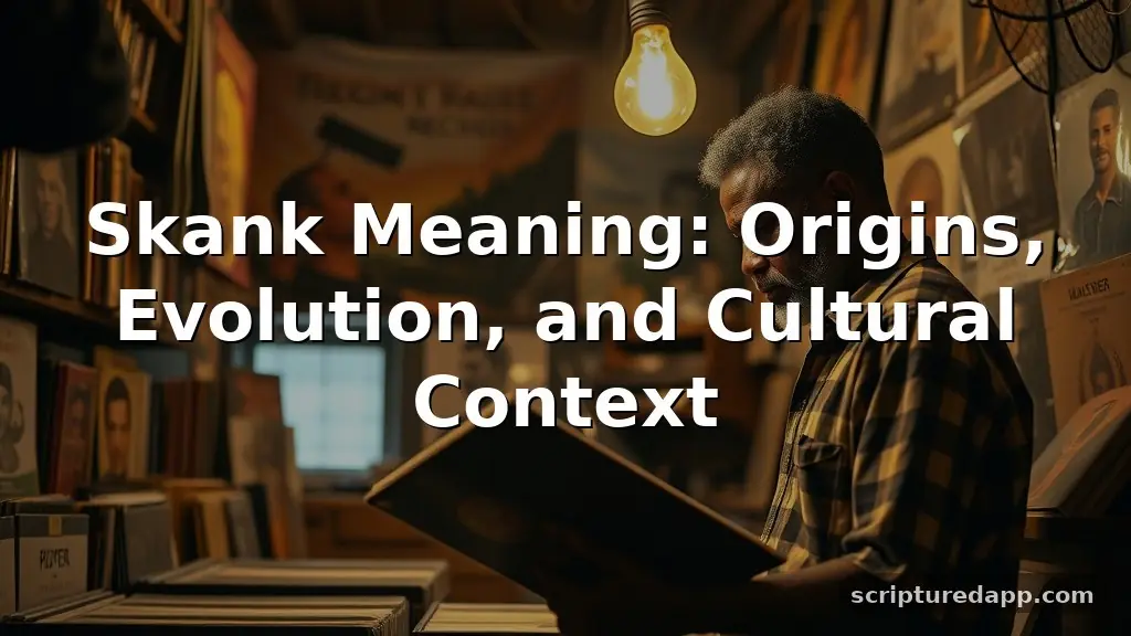 skank meaning