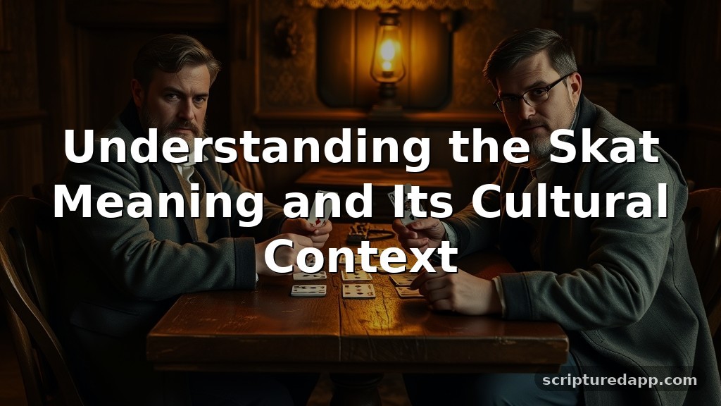 Skat Meaning and Its Cultural Context