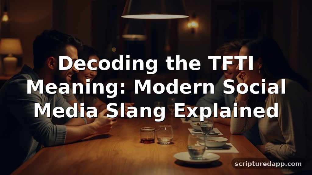 Decoding the TFTI Meaning: Modern Social Media Slang Explained