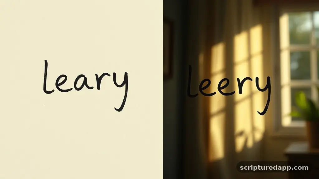 The Core Distinction: Leary vs. Leery - leary meaning