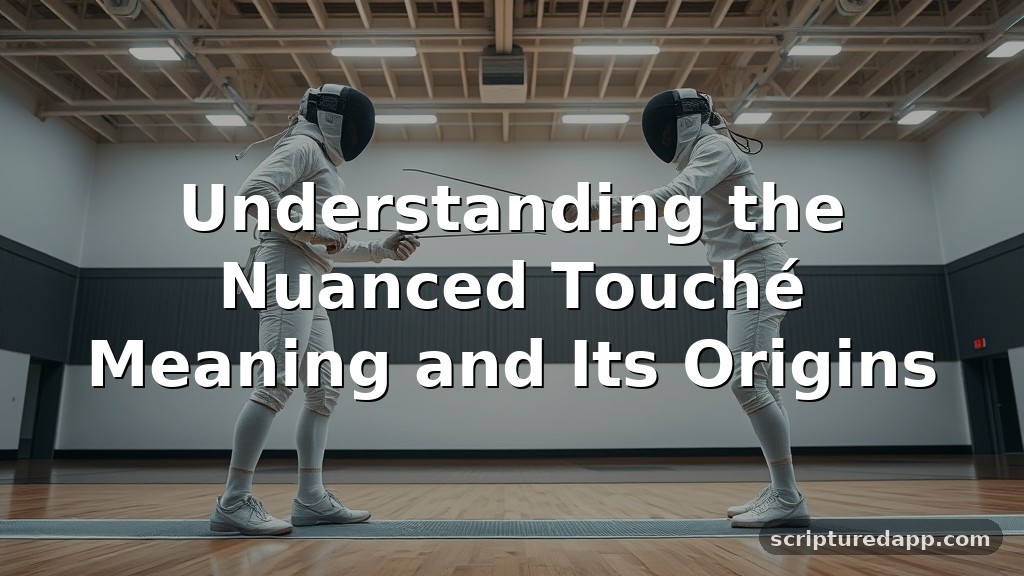 Nuanced Touché Meaning and Its Origins