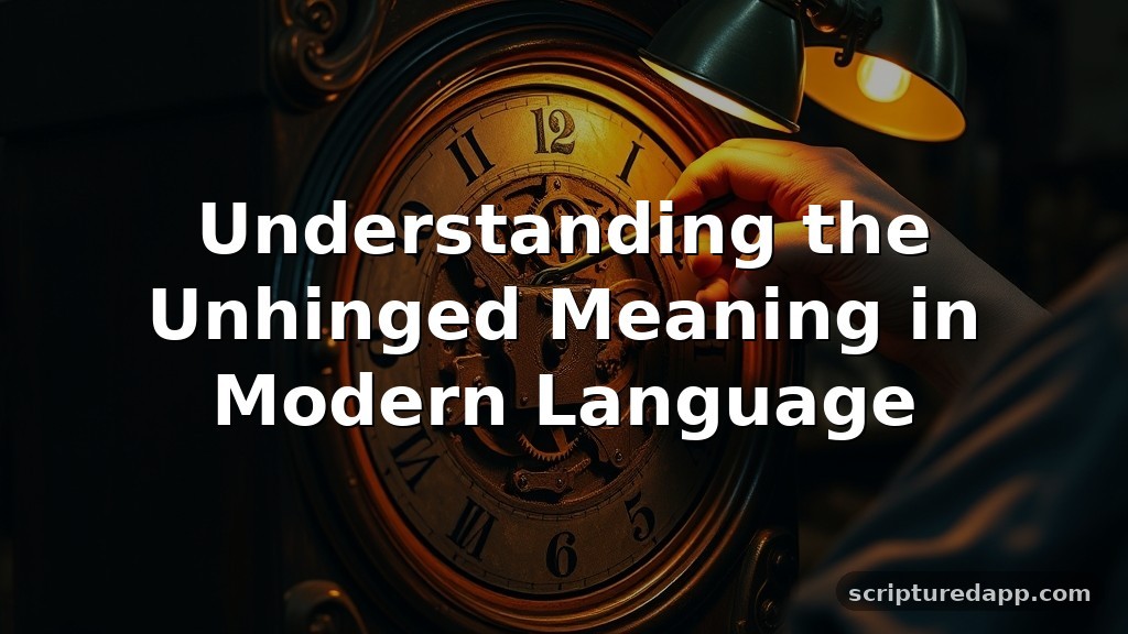 Unhinged Meaning in Modern Language