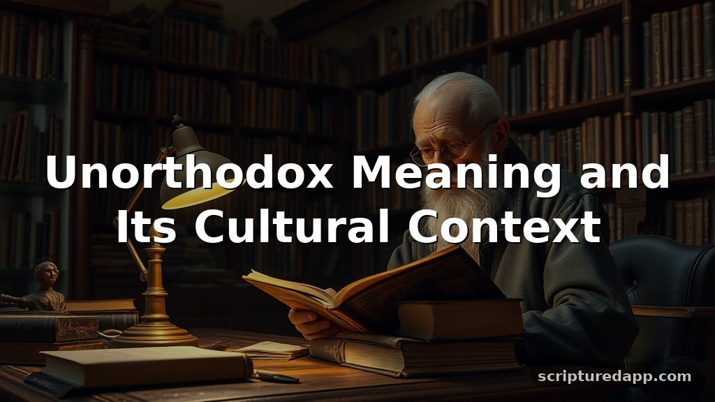 Unorthodox Meaning and Its Cultural Context