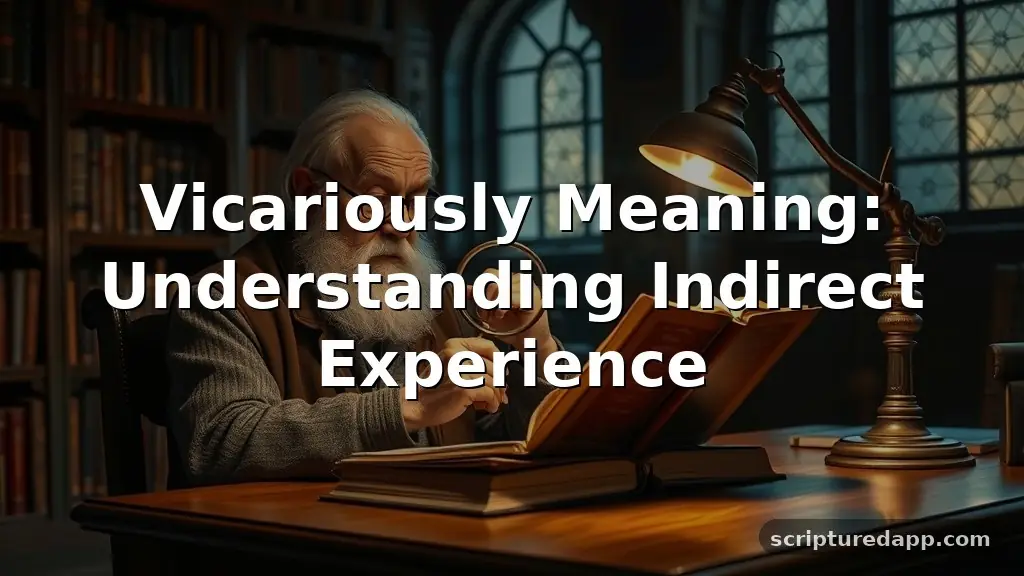 vicariously meaning