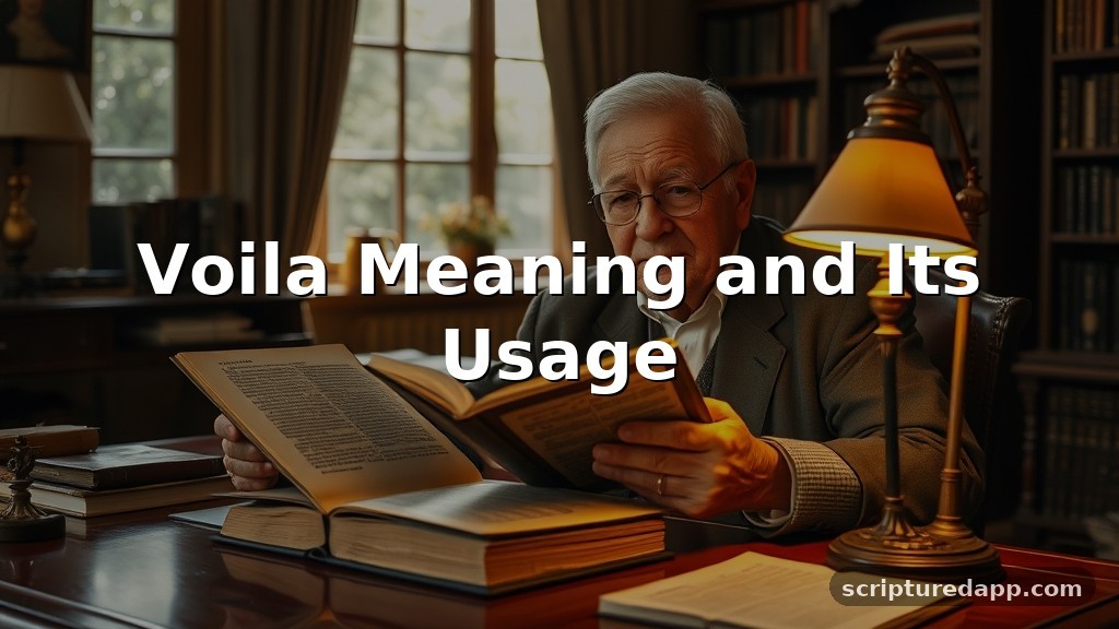 Voila Meaning and Its Usage