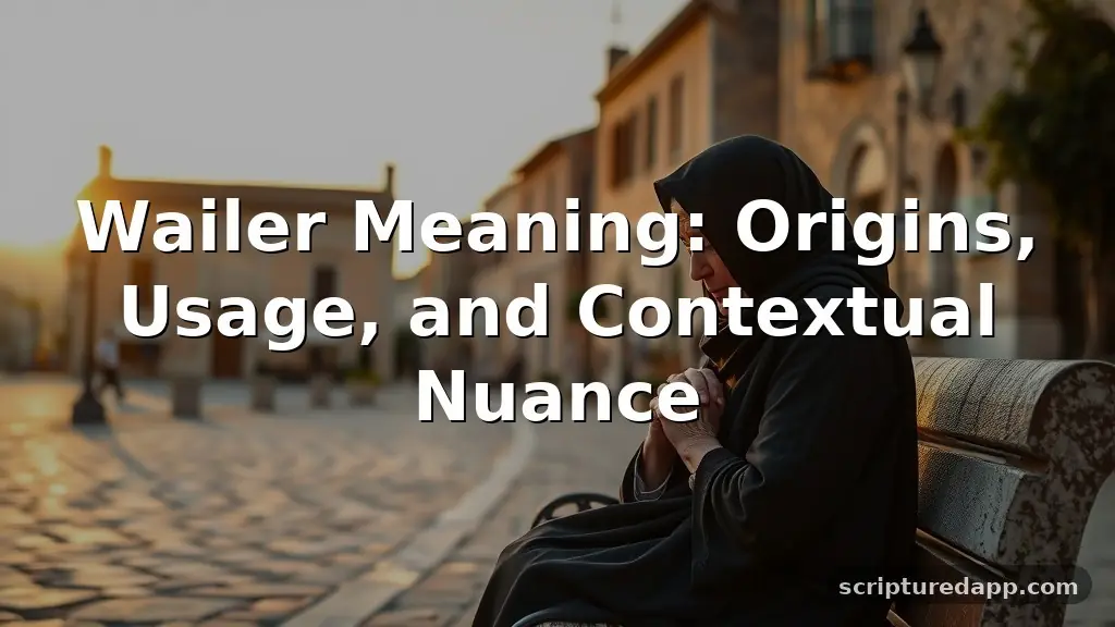 wailer meaning